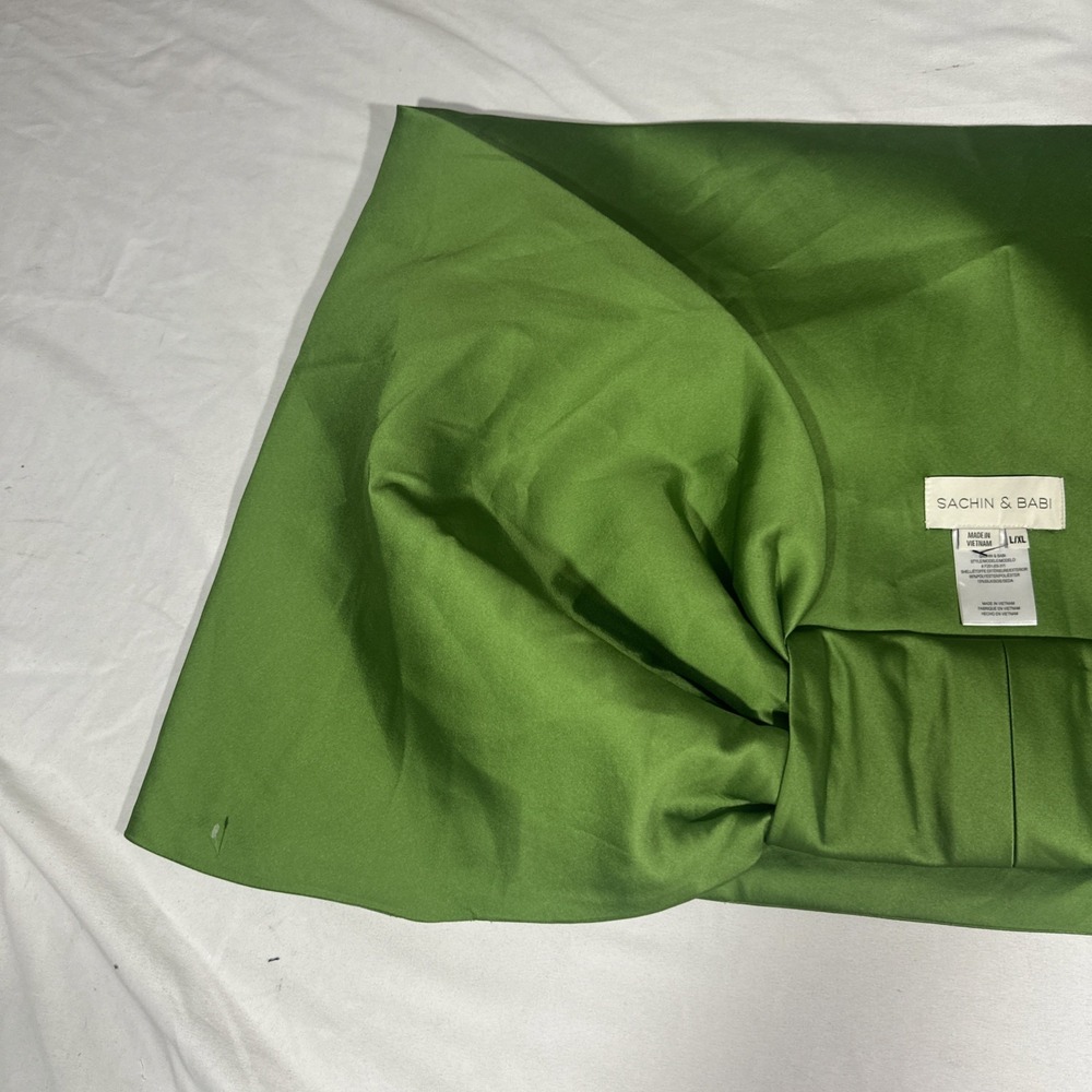 NWD $250 Sachin & Babi [‎ L/XL ] Hug Satin Shawl in Green Garnet #U1711 - Picture 4 of 14